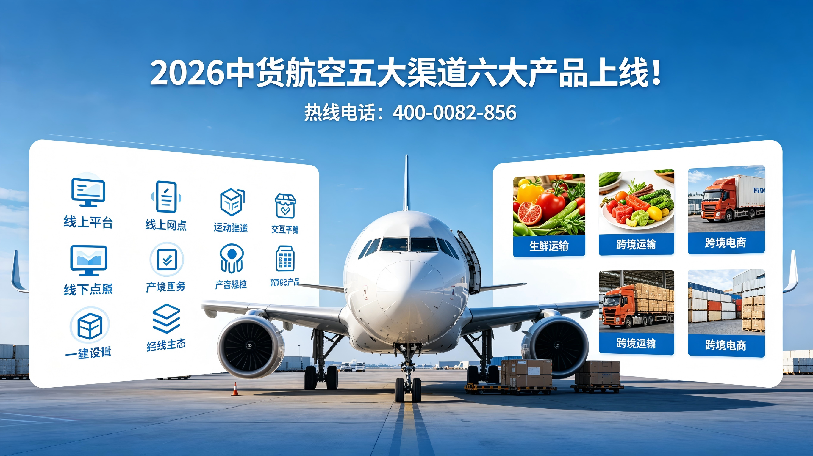 2026中货航空五大渠道六大产品上线!全国热线400-0082-856